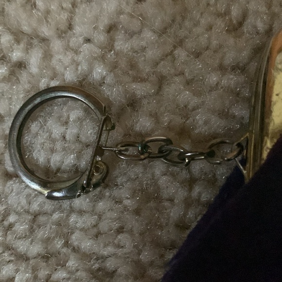 Vintage suede coin key change purse - Picture 3 of 5